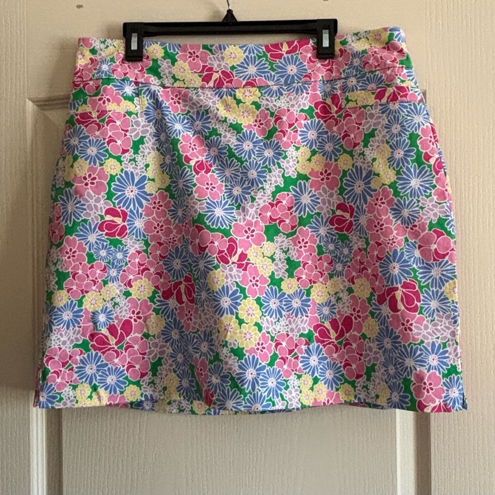 Kim Rogers Floral Mini Skort in Pink & Blue